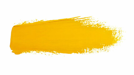 Sticker - Abstract Yellow Paint Brushstroke Illustration