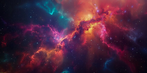 Wall Mural - amazing nebula colors in galaxies