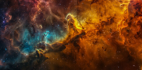 Wall Mural - amazing nebula colors in galaxies