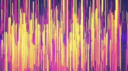 Poster - Vibrant abstract lines intertwine in striking hues of yellow, pink, and purple, creating a dynamic visual rhythm