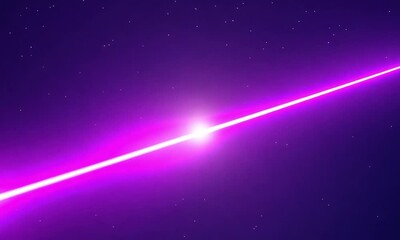 Wall Mural - A vibrant cosmic scene featuring a bright star and a striking purple beam against a starry background.