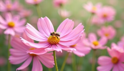 Wall Mural -  Bees favorite flower field in bloom