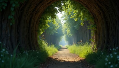 Wall Mural -  A serene path through the heart of nature