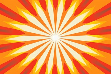 Poster - Sun ray abstract graphics pattern.