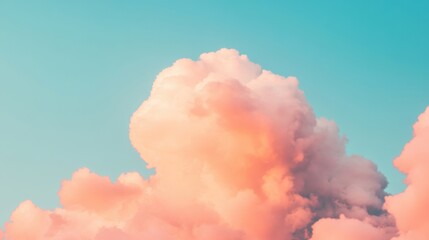 Wall Mural - a tranquil sky filled with soft pink clouds, creating a picturesque moment as daylight dims and the 