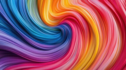 Poster - Vivid swirls of various colors blend together, forming an energetic, abstract design that captivates and inspires creativity