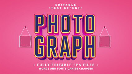 Poster - editable photograph text effect.typhography logo