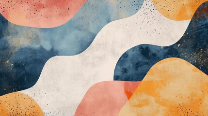 Vibrant HD textures with organic abstract shapes in a minimalist style