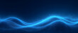 © Niktar_design - Luminous Abstract Light Blue Wave on Dark Blue Grainy Background
