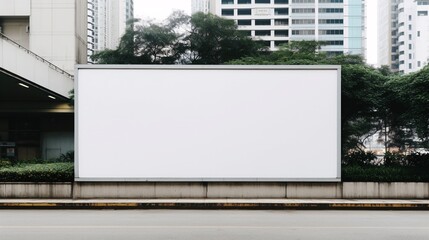 Empty Billboard in Urban Setting