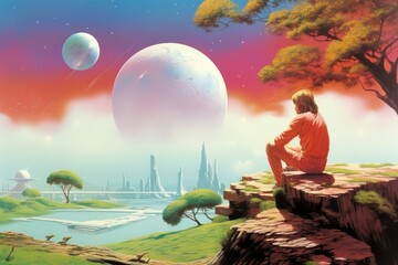 Wall Mural - fiction cover landscape outdoors nature.