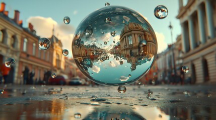 it's an illustration that looks strange, modern, mysterious, and has both the outside world and the 