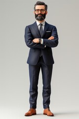 Poster - Businessman standing blazer tuxedo.