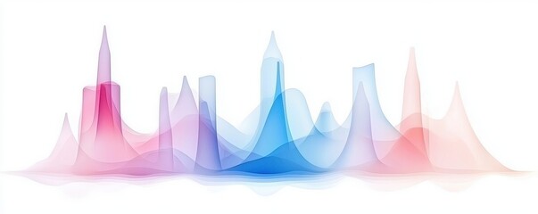 Poster - Colorful Modern Bar Chart Peaks and Valleys Visualization