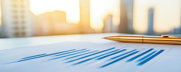 Poster - Modern Financial Report on Clean Desk Workspace
