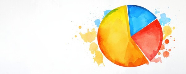 Poster - Vibrant Abstract Pie Chart Design for Modern Use