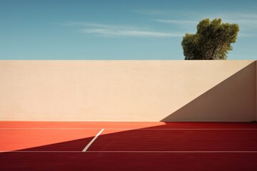 Wall Mural - A tennis court architecture outdoors wall.