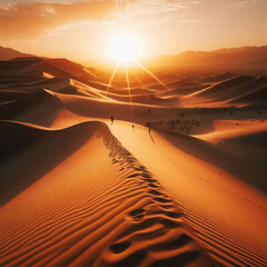 Wall Mural - sunset on the beach