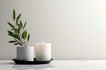 Wall Mural - Candle plant vase candlestick.