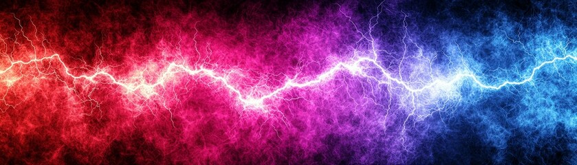 Poster - Stunning 3D Abstract Illustrations of Colorful Lightning