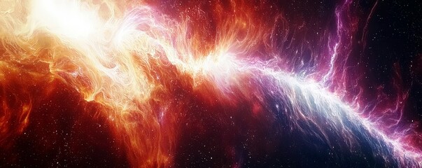 Poster - Visionary Anime Style Scene in Cosmic Landscape