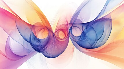 Fototapete - An artistic depiction of a quantum womb, where geometric shapes and fluid lines merge to form an organic structure