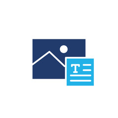 Poster - add text to image colored icon vector design good for web or mobile app