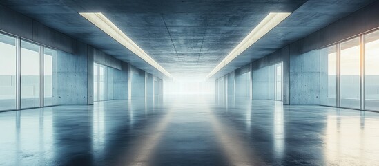 Wall Mural - Concrete Corridor with Light