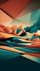 Aufkleber - Colorful geometric background landing page. Vector illustration for wallpaper, banner, background, leaflet, catalog, cover, flyer