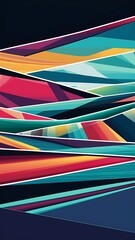 Aufkleber - Colorful geometric background landing page. Vector illustration for wallpaper, banner, background, leaflet, catalog, cover, flyer