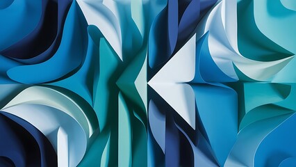 Aufkleber - Abstract blue geometric background