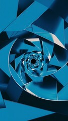Aufkleber - Abstract blue geometric background