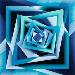 Aufkleber - Abstract blue geometric background