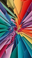 Aufkleber - Colorful geometric background landing page. Vector illustration for wallpaper, banner, background, leaflet, catalog, cover, flyer