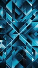Aufkleber - Abstract blue geometric background