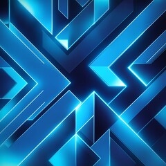 Aufkleber - Abstract blue geometric background