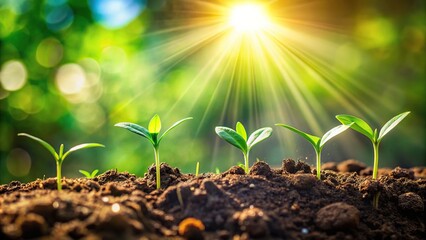 Fresh green plant sprouting