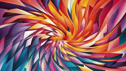 Aufkleber - Colorful geometric background landing page. Vector illustration for wallpaper, banner, background, leaflet, catalog, cover, flyer
