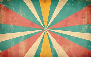 Vintage sunburst background with grunge texture. (2)