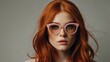 © Serhii - woman wearing glasses with light orange hair