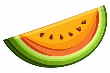 Poster - Yellow watermelon vector