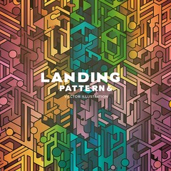 Aufkleber - Colorful geometric background landing page. Vector illustration for wallpaper, banner, background, leaflet, catalog, cover, flyer