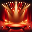 © joe - Dramatic Stage Setup with Red and Yellow Spotlights