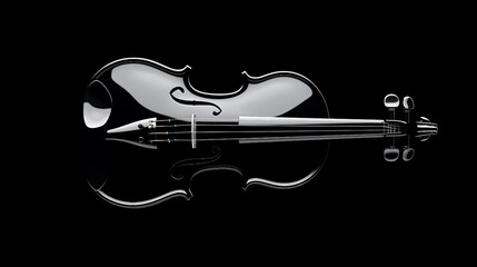 Elegant Black Violin: A Stunning Representation of Musical Craftsmanship and Design