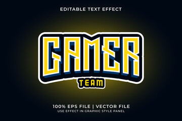Poster - 3D E-sport Text effect editable vector. Gaming squad logo text effect. E Sport emblem logo