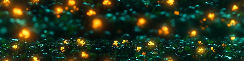 Poster - Elegant Seamless Pattern of Glowing Clusters