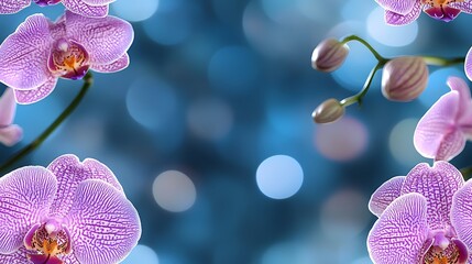 Poster - Elegant Seamless Design with Clustered Orchids