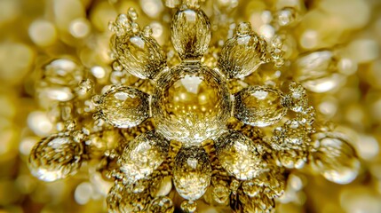 Poster - Stunning 3D Illustration of Fireworks in Golden Splendor