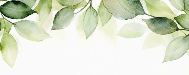 Poster - Fresh Green Leaves for Natural Decor and Design