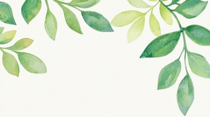 Poster - Watercolor Greenery for Simple Designs
